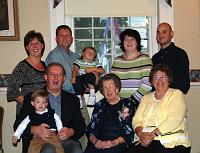  Aunt Keturah and Dunster family.
These are the members of our family in attendance.  Two of our sons and their family members were not able to attend.  - Larry